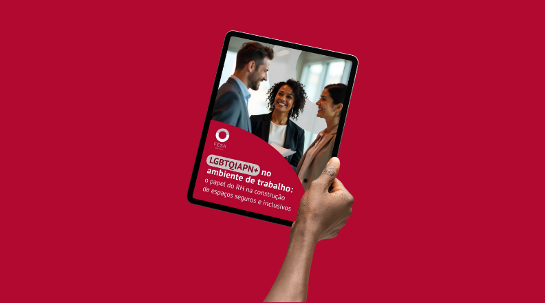 Capa do e-book "LGBTQIAPN+ no ambiente de trabalho-o papel do RH na construção de espaços seguros e inclusivo"